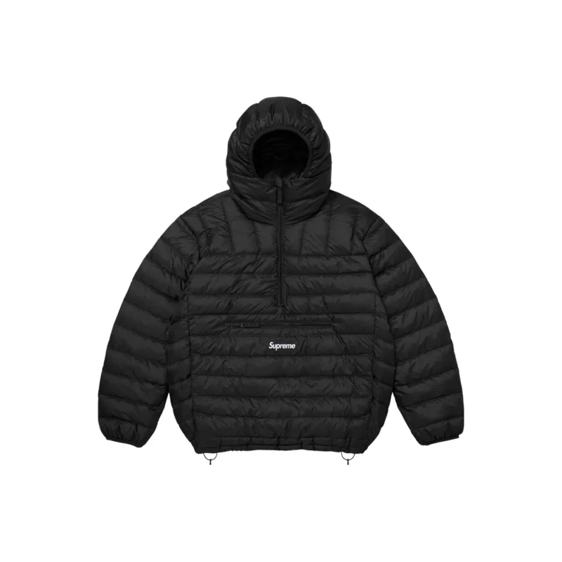 Supreme Micro Down Half Zip Hooded Pullover 'Black' - M