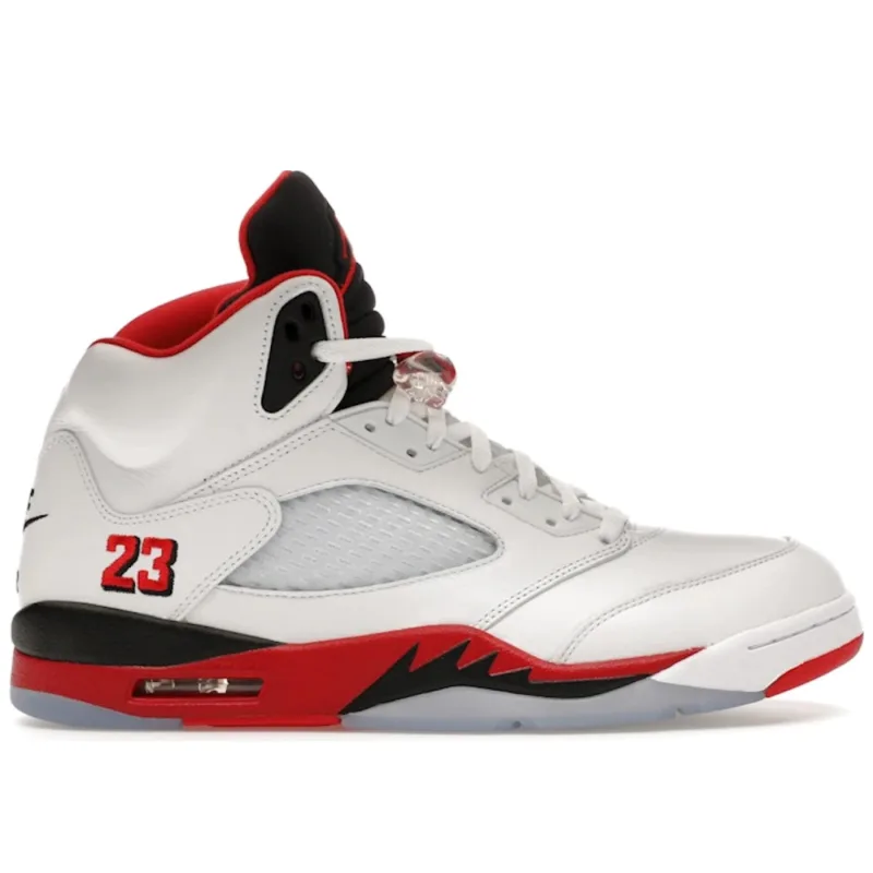 Jordan 5 Retro Fire Red Black Tongue (2025) - 47.5