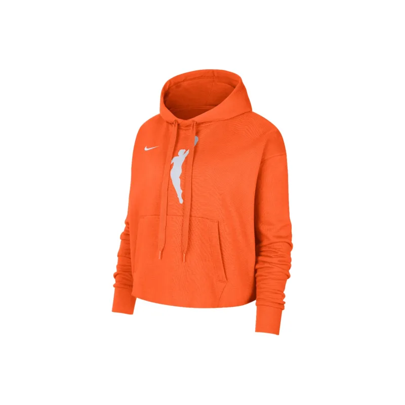 Team 13 Courtside Women's Nike WNBA Cropped Pullover Hoodie Brilliant Orange/Brilliant Orange/White - L