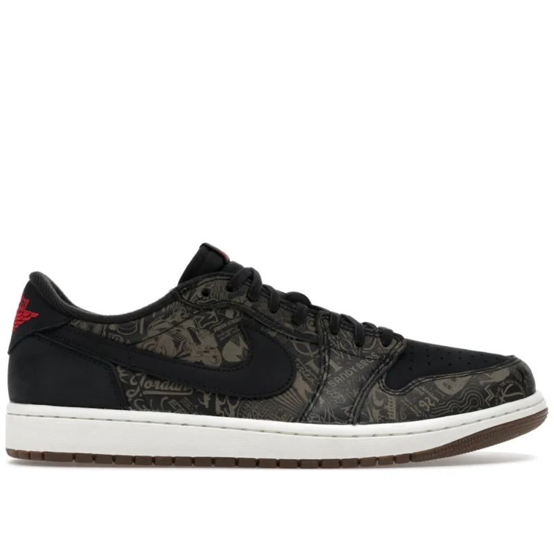 Jordan 1 Retro Low OG Laser Black University Red - 47
