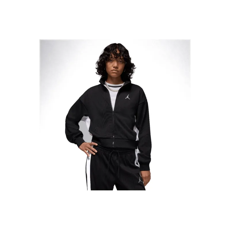 Jordan Women's Knit Jacket Black/White/White - M