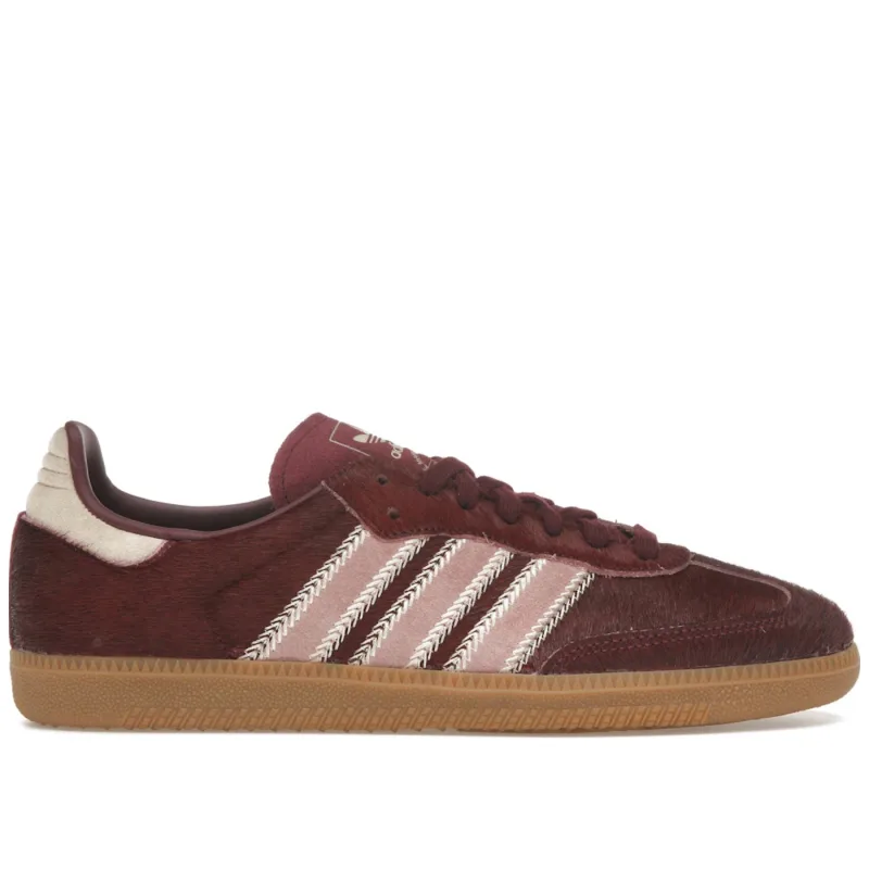 adidas Samba OG Maroon Sand Strata Pony (Women's) - 38