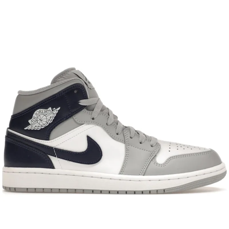 Jordan 1 Mid Wolf Grey Midnight Navy - 47.5