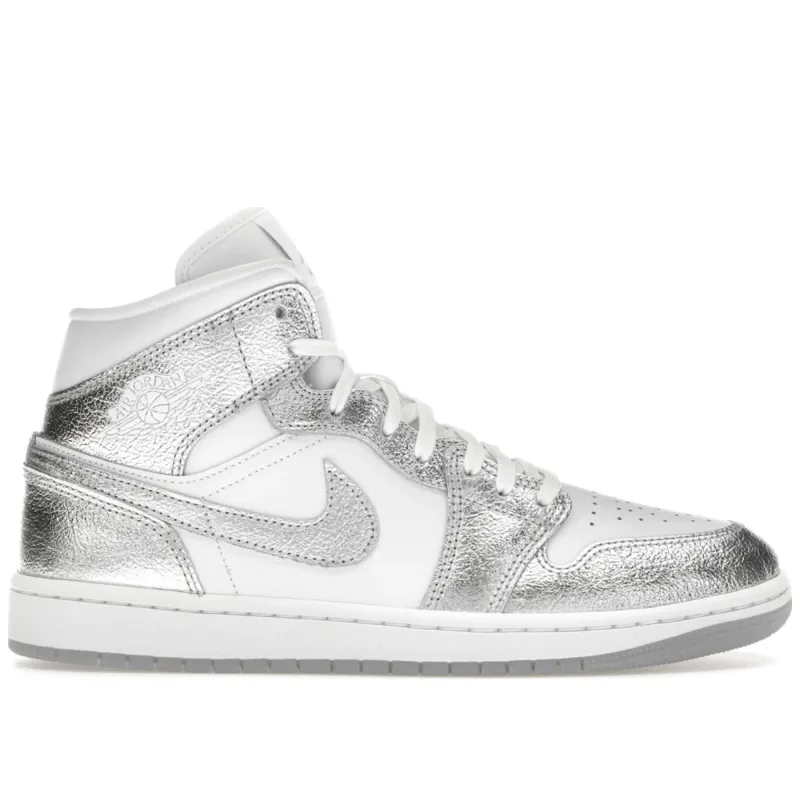 Jordan 1 Mid SE Metallic Silver (Women's) - 40