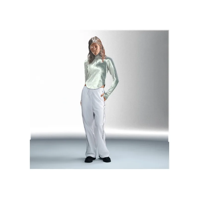 Nike Sportswear Collection Women's Slim 1/2-Zip Long-Sleeve Logo Top Vintage Green/Light Army/Vintage Green - XS