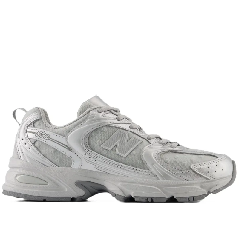 New Balance 530 Silver Metallic Raincloud Polka Dots - 45
