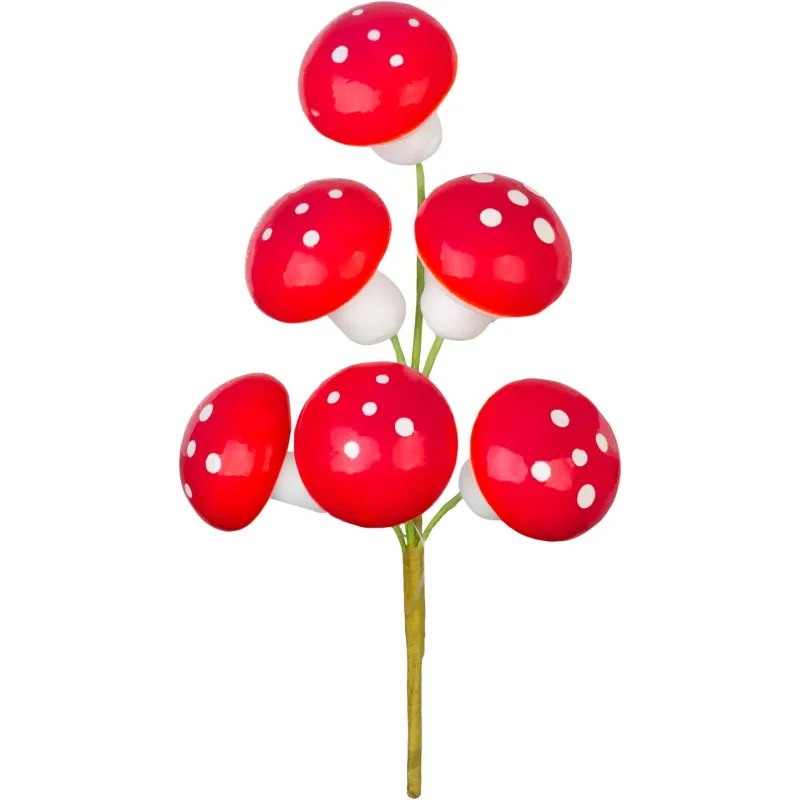 Dekorácia MagicHome, muchotrávky, 11 cm