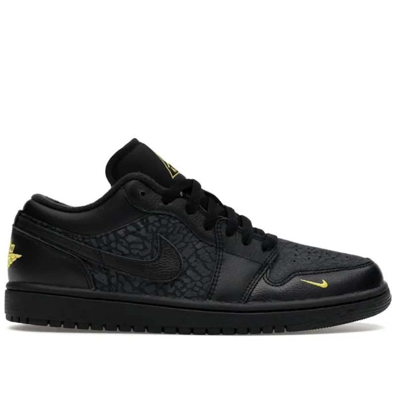 Jordan 1 Low Black Elephant Print - 47