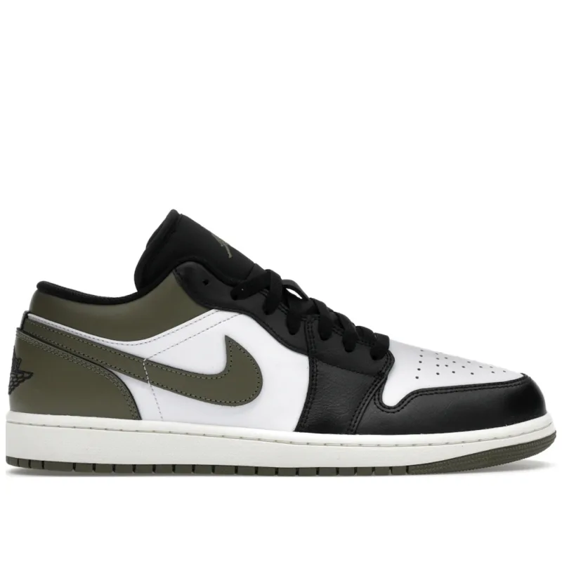 Jordan 1 Low Black Toe Medium Olive - 46
