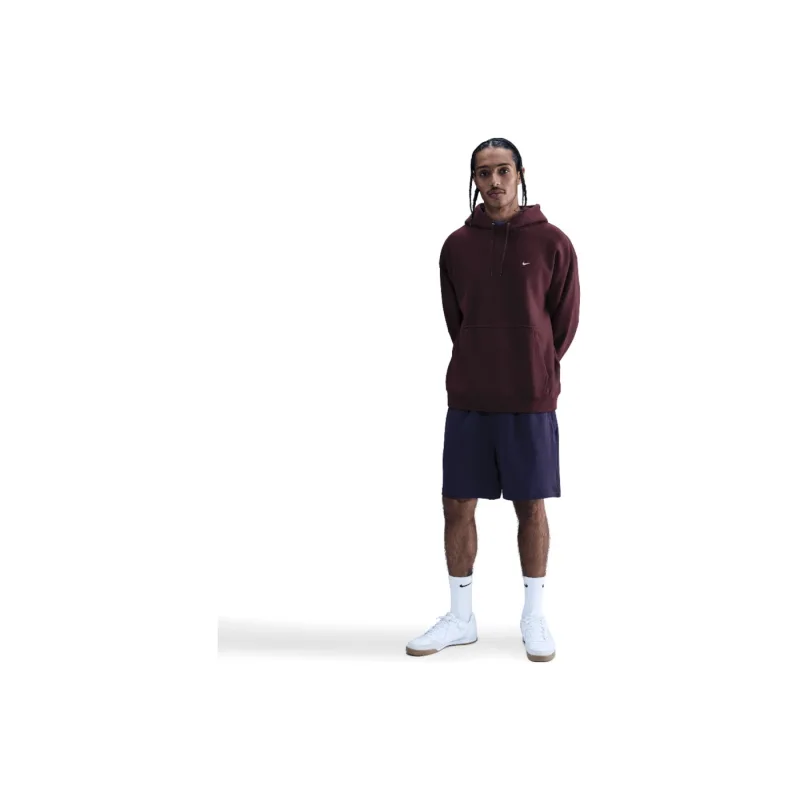 Nike Solo Swoosh Men's Pullover Hoodie Burgundy Crush/Burgundy Crush/White - S