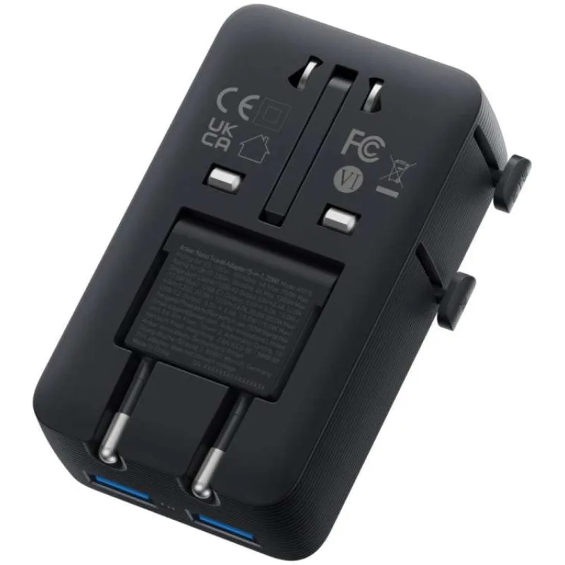 Anker Nano cestovní adaptér/ 5v1/ 20W/ 2x USB-C/ 2x USB/ UK/US/AU/EU/ černý (A9215H11)