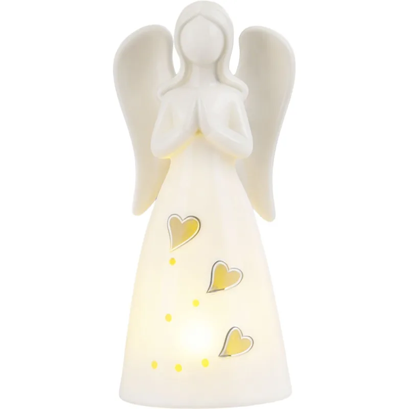 Dekorácia MagicHome Vianoce, anjel, 1xLED, teplá biela, 7,1x7,7x20,4 cm, 1xCR2032