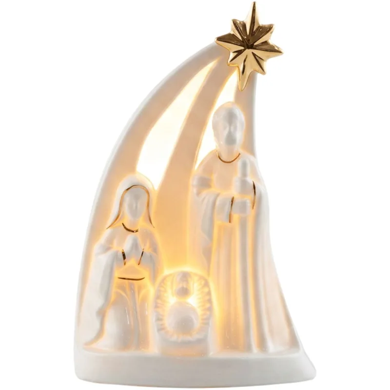 Dekorácia MagicHome Vianoce, Modliace deti, 3xLED teplá biela, 3xLR44, 9x5,8x12,3 cm