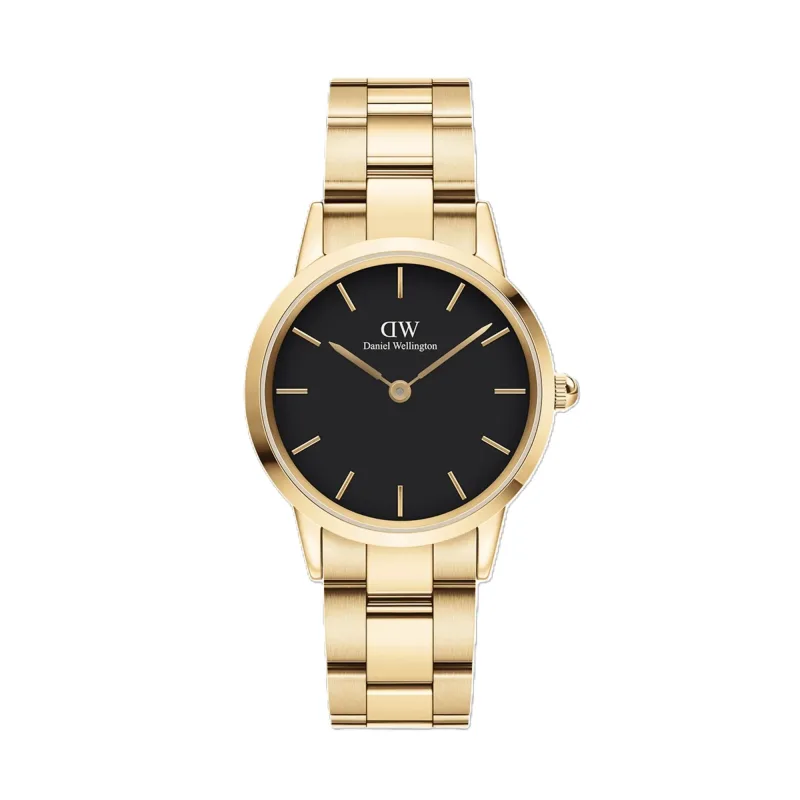 Dámske hodinky Daniel Wellington Iconic Link Black Gold DW00100566