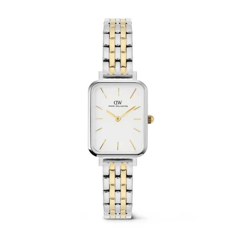 Daniel Wellington Quadro 20x26, 5-reťazový, dvojfarebný, biele zlato a striebro, DW00101014