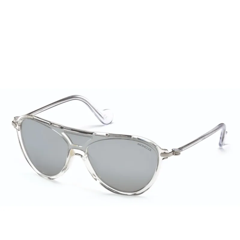 Moncler ML0054 Crystal Smoke Mirror Sunglasses - OS