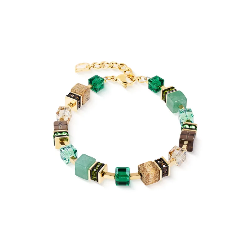 Dámsky náramok Coeur de Lion GeoCUBE Precious Statement Emerald Garden 3039/30-0516