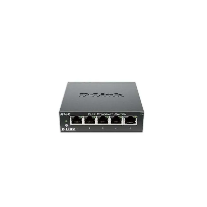 D-Link 5-Port Fast Ethernet Unmanaged Desktop Switch, DES-105/V (DES-105/V/E)