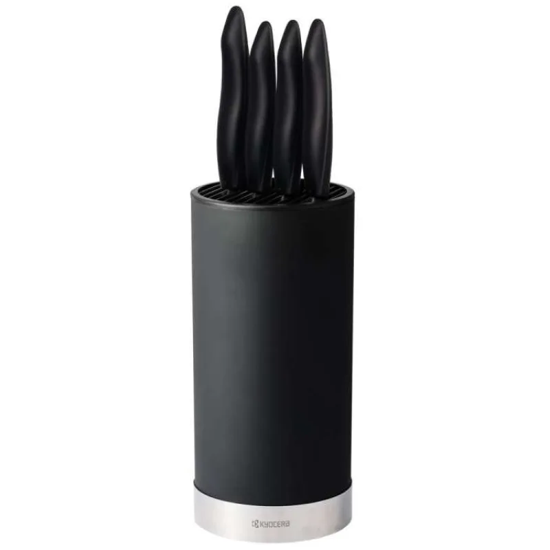 Kyocera Kulatý blok na nože černý + 4 SHIN BLACK nože KB-RD BK 4KN ZK EU (KB-RD BK 4KN ZK EU)