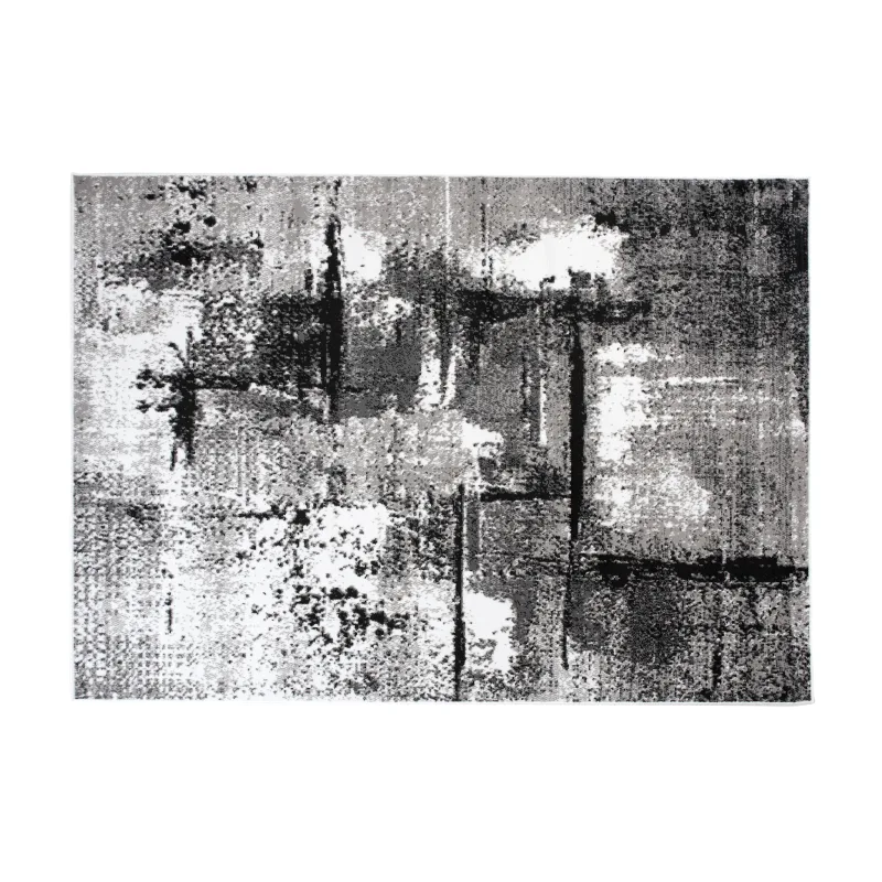Kusový koberec Maya - abstrakt 1 - sivý/biely Rozmer koberca: 130x190 cm