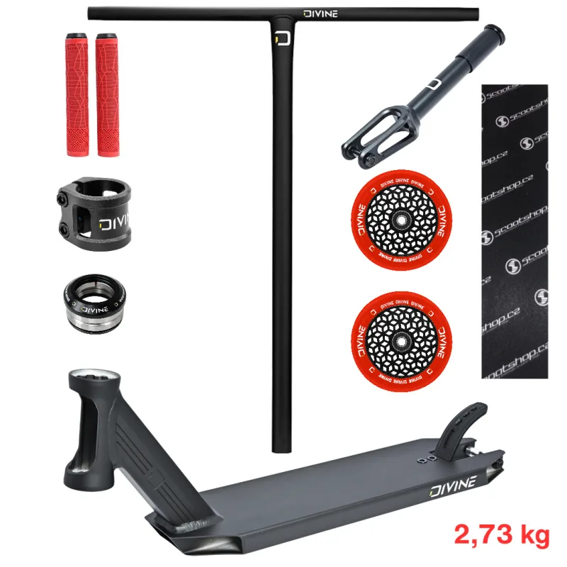 Freestyle kolobežka Custom Divine Zephyr 460 mm CrMo Black/Red