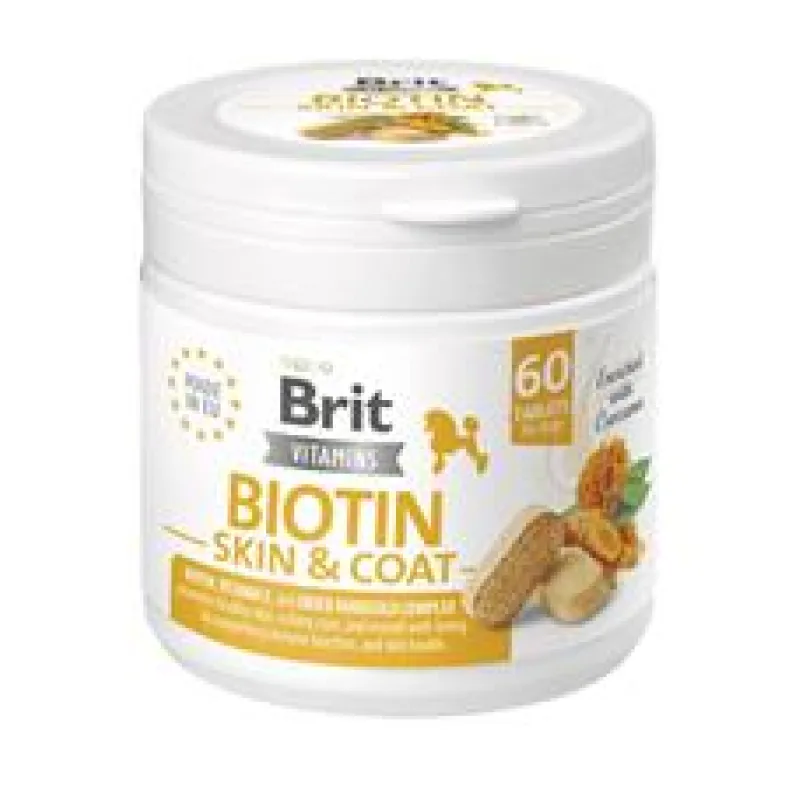 Brit Dog Vitamins Biotin Skin&Coat 120g (60tbl) 1 bal. - exp. 6/26 - 1ks skladem