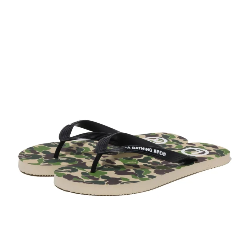 A BATHING APE Abc Camo Beach Sandals M Green - M