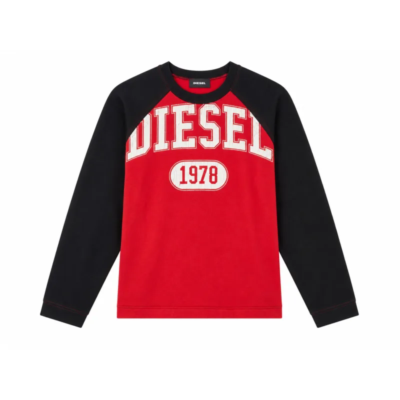 Diesel S-RAGLEN Graphic Sweatshirt Black - XL