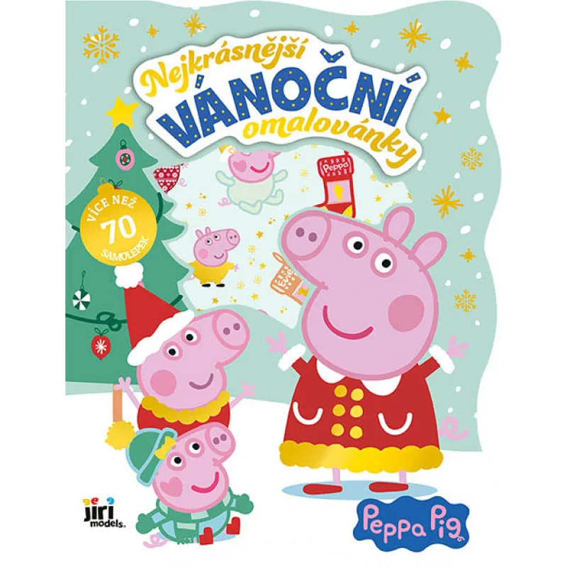 Jiri Models Vánoční omalovánky se samolepkami Prasátko Peppa