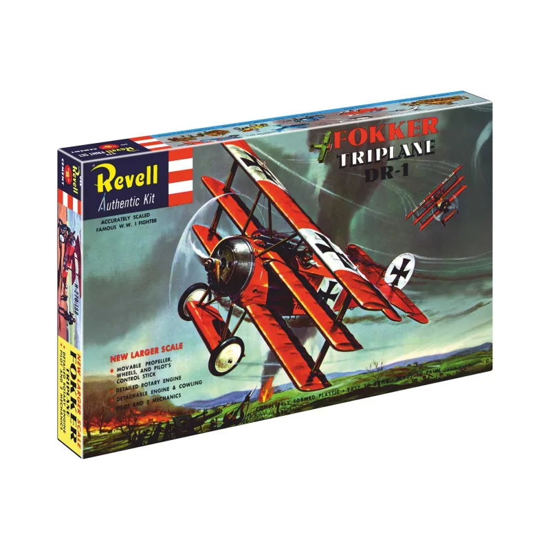 Revell Plastic ModelKit letadlo 03762 - Fokker Triplane DR.1 - 75 Years Plastic Modelling (1:28)