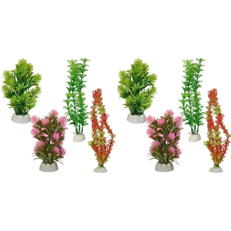 Akváriová rastlina TATRAPET, umelá dekorácia, so záťažou,16-20cm, mix dizajnov, bal. 8ks