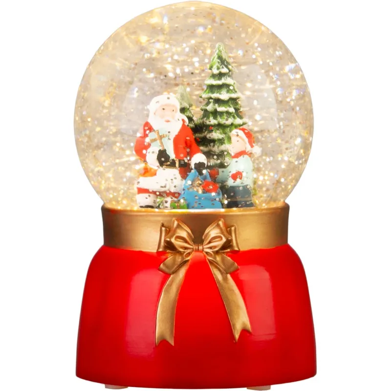 Dekorácia MagicHome Vianoce, Snežítko, LED teplá biela, 3xAAA, 10x10x16 cm