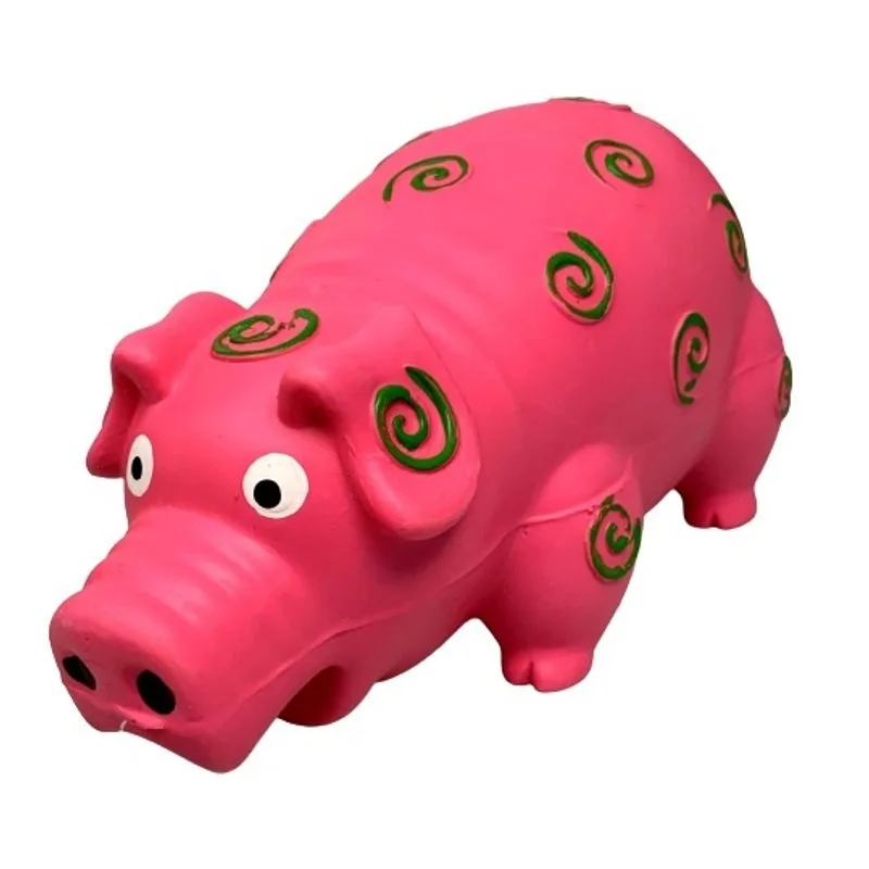 Hračka PET EXPERT, pre psa, prasa so špirálami, so zvukom, latex, 25 cm