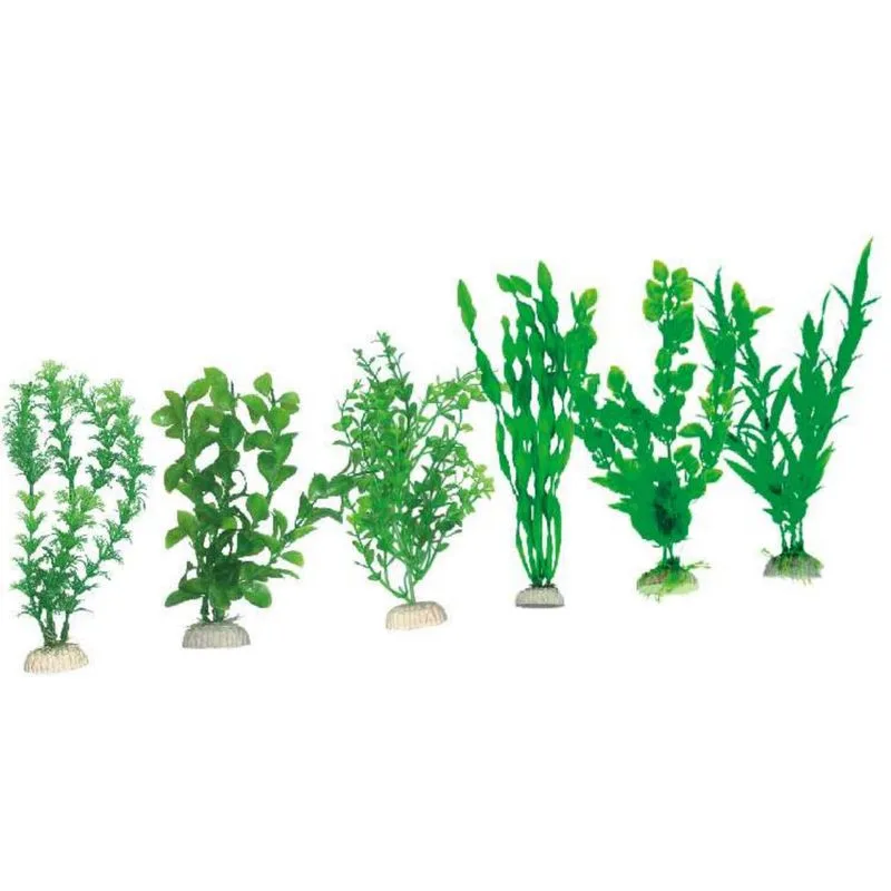 Akváriové rastliny TATRAPET, umelé dekorácie, 6 ks, so záťažou,15-20cm, mix dizajnov, bal. 6ks