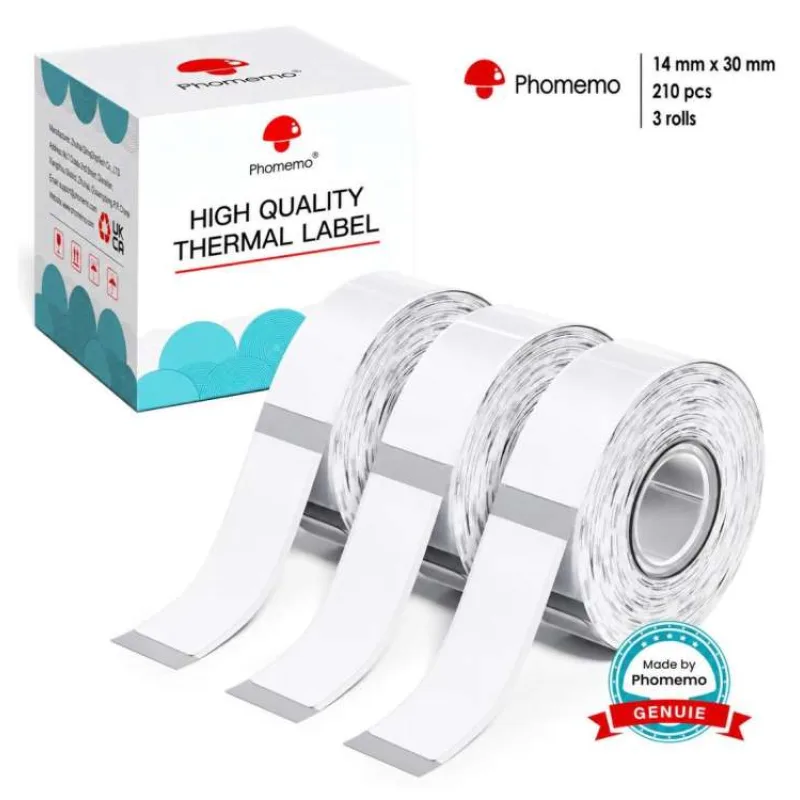 Phomemo průhledné štítky 3 role - 14x30mm 210ks pro D30 (10201501537)
