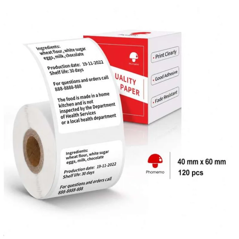 Phomemo štítky Bílé 40x60mm 120ks pro M110, M220, M221 (10200703514)