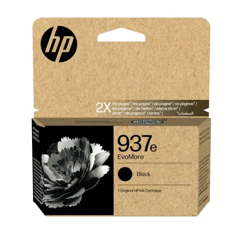 HP Ink Cartridge 937e EvoMore/Black/2500 stran (4S6W9NE#LS1)