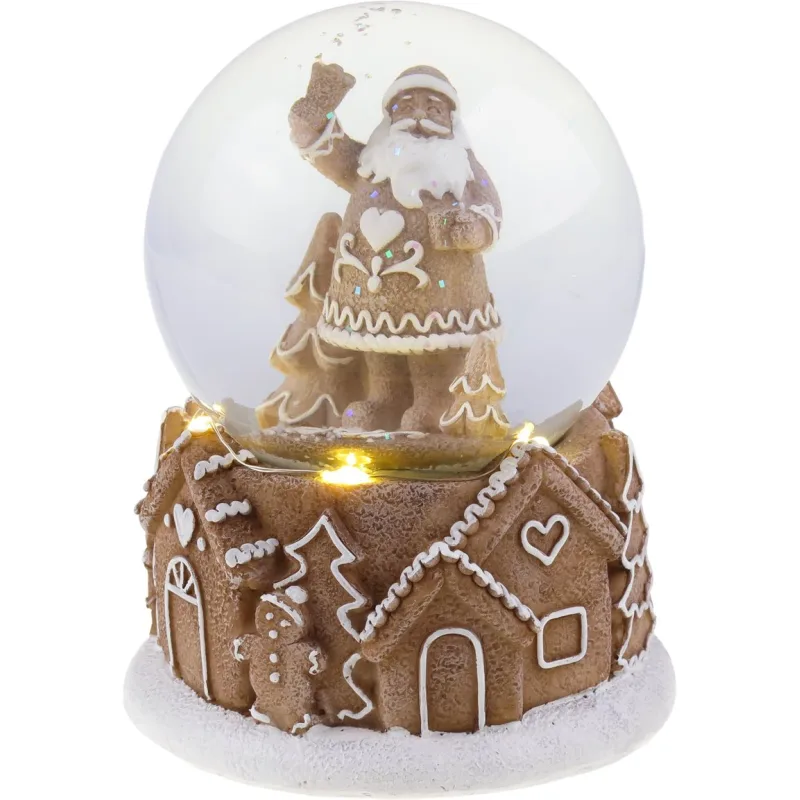 Dekorácia MagicHome Vianoce, Snežítko, Santa, LED, 2xAAA, 11,2x14,7 cm