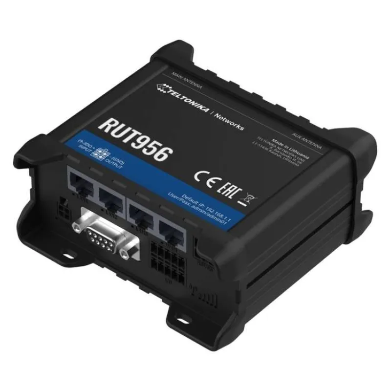 Teltonika LTE Wi-Fi Router RUT956, 2,4 GHz, 802.11b/g/n, 2/3/4G, LTE, GPS, 4x DI/DO (RUT956)