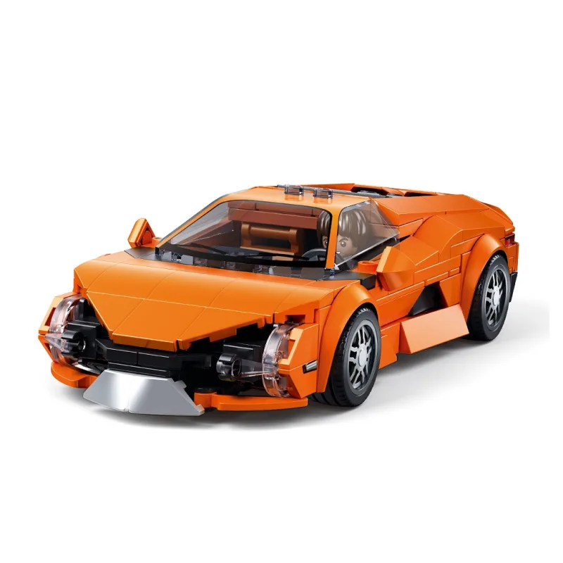 Sluban Model Bricks M38-B1509 Športové vozidlo oranžové v mierke 1:32