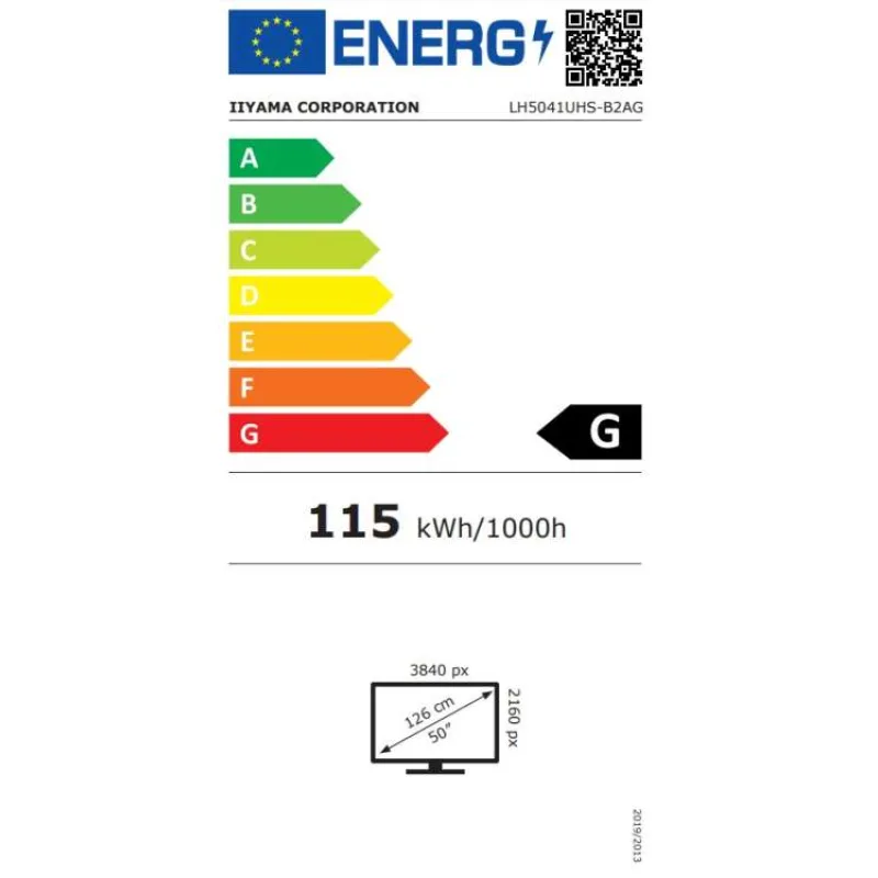 50" iiyama LH5041UHS-B2AG:VA,4K UHD,3xHDMI (LH5041UHS-B2AG)
