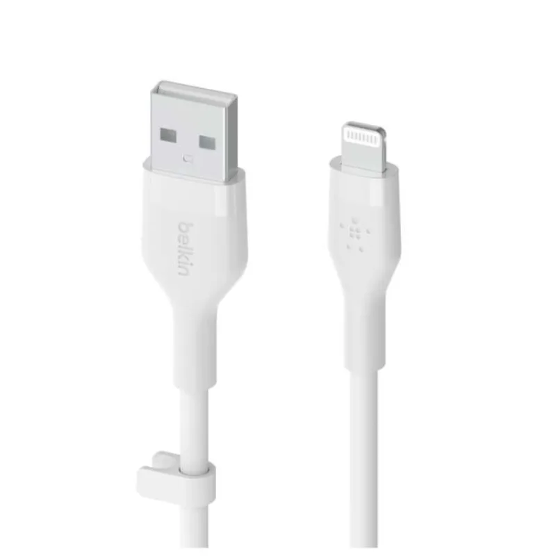 Belkin kábel Boost Charge Flex Silicone USB-A to Lightning 3m - White (CAA008bt3MWH)