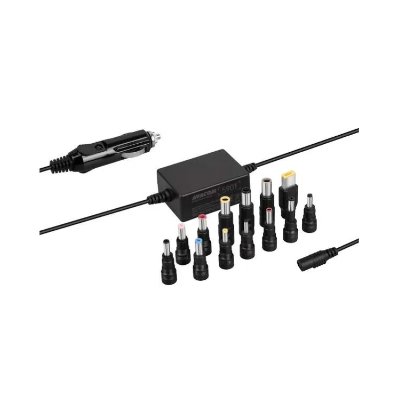 AVACOM QuickTIP-CAR 65W - univerzálny adaptér do auta pre notebooky + 13 konektorov (ADDC-UNV-A65W)