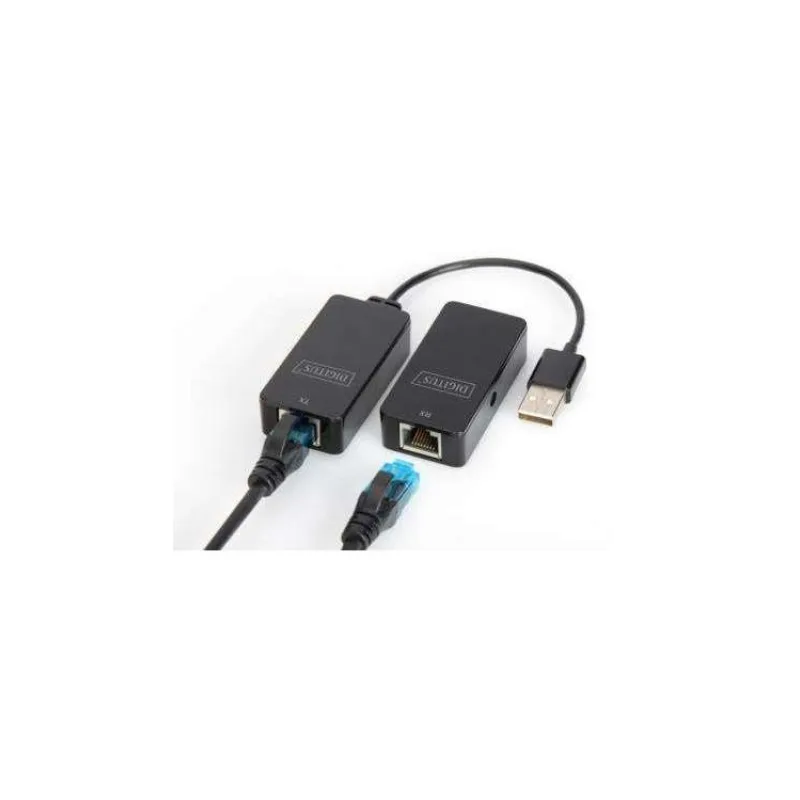 DIGITUS USB Extender, USB 2.0, pro použití s Cat5 / 5e / 6 (UTP, STP nebo SFT) kabelu až 50 m / 164 stop (DA-70141)