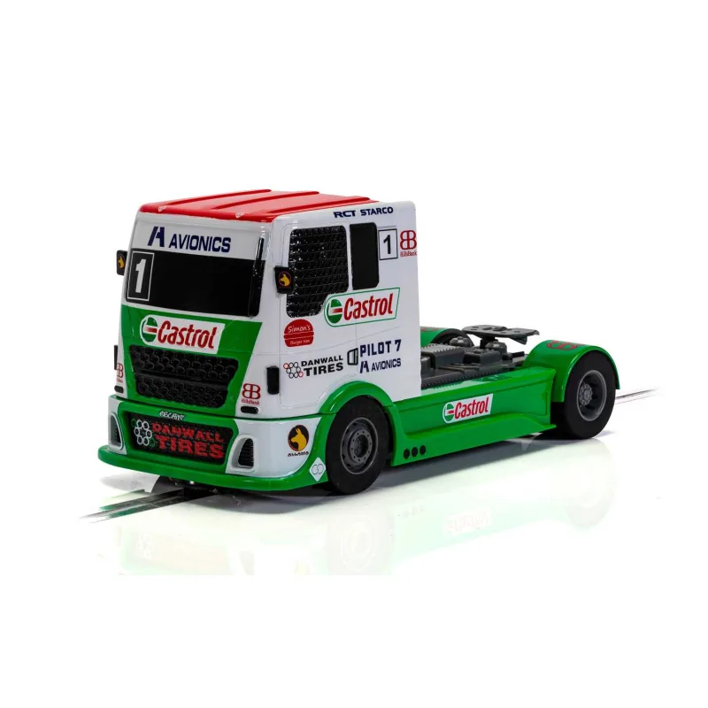Scalextric Autíčko Super Resistant SCALEXTRIC C4156 - Racing Truck - Červená & Zelená & Biela (1:32)