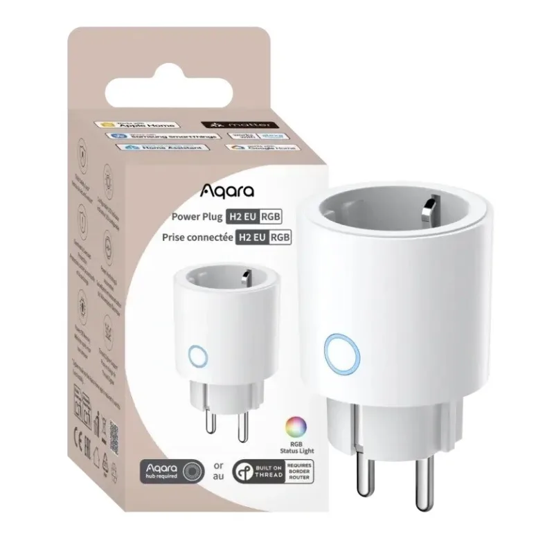 AQARA Power Plug H2 EU RGB - Zigbee a Thread zásuvka SH028