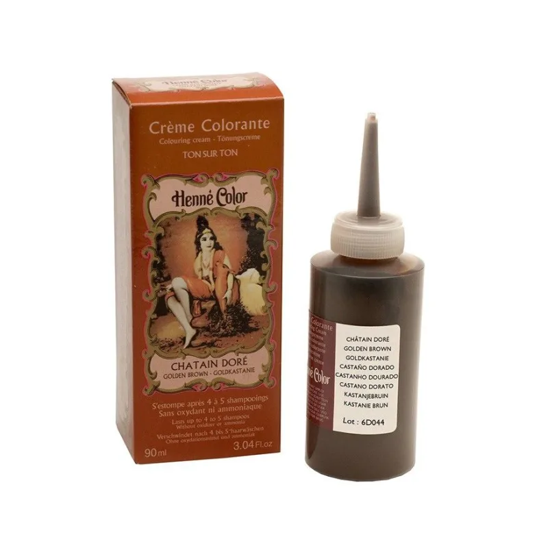 Henna Créme Chatain Doré- Zlatogaštanová 90 ml - Henné Color