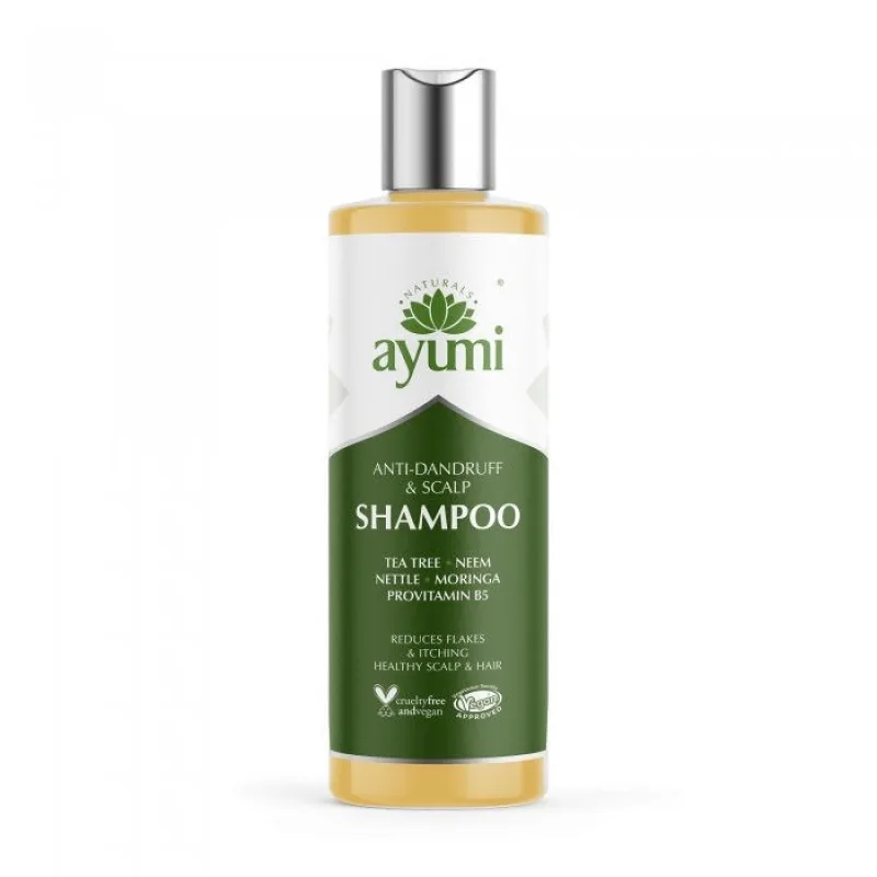 Šampón na vlasy proti lupinám s neemom a moringou 250ml - AYUMI