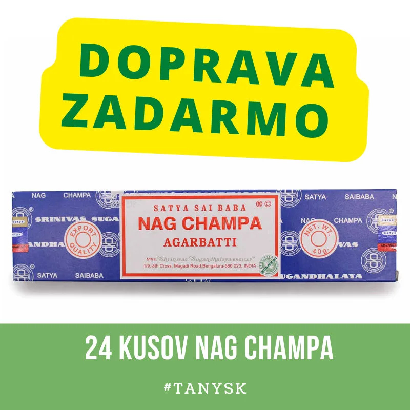 24 x Vonné Tyčinky Nag Champa 360g - Satya