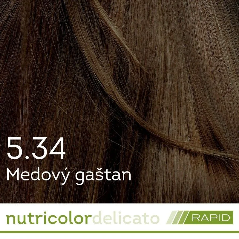 Farba na vlasy Nutricolor Delicato RAPID Medový gaštan 5.34 140ml - Biokap